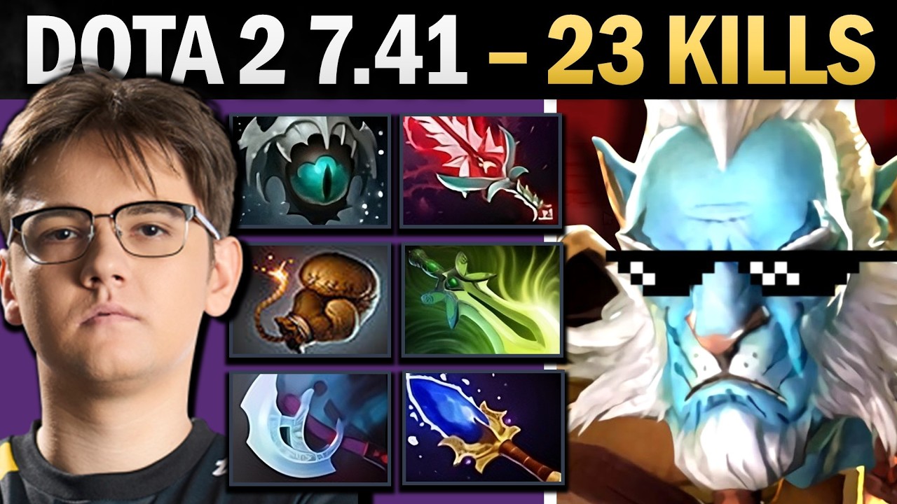 Phantom Lancer Dota 2 7.41 with Butterfly and 23 Kills - Dota Gameplay