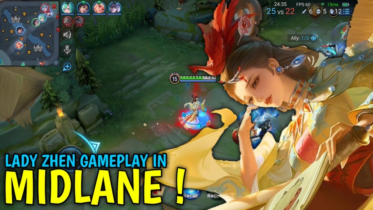 Honor Of Kings : Lady Zhen MidLane Build | Lady Zhen Gameplay - HOK