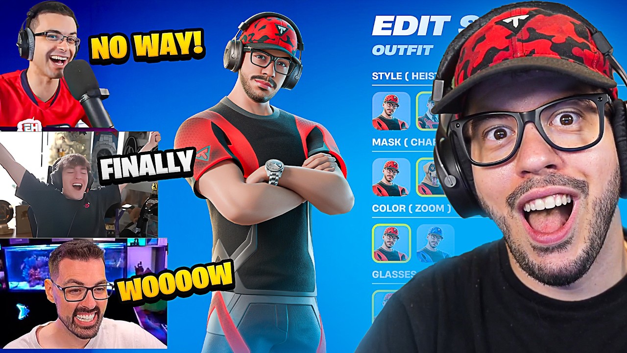 Streamers REACT To My NEW ICON SKIN! (Typical Gamer)