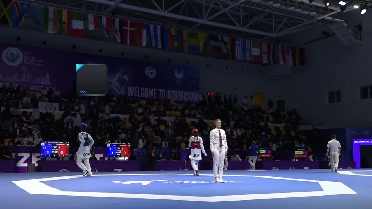 332 Quarterfinals F 49kg KOR LEE S JOR ALRAWASHDEH L PGM background