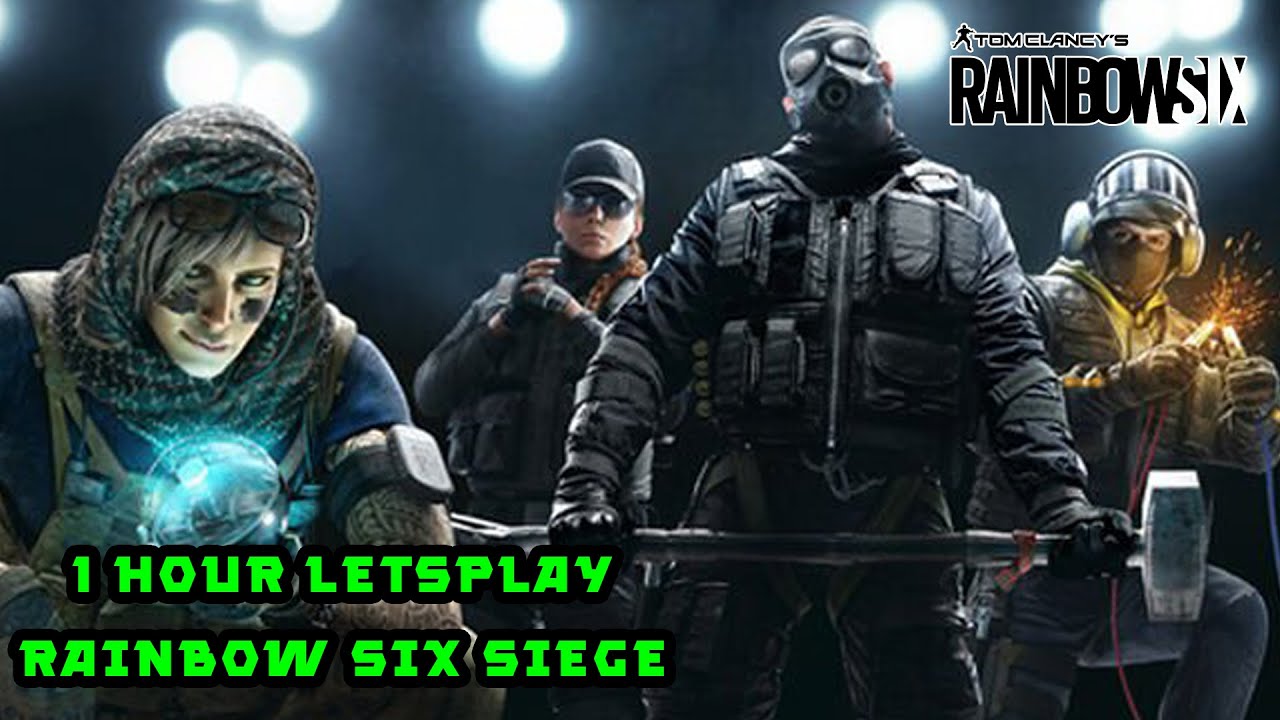 Tom Clancy's Rainbow Six Siege - 1 hour Let's Play online! Multiplayer funny gameplay background