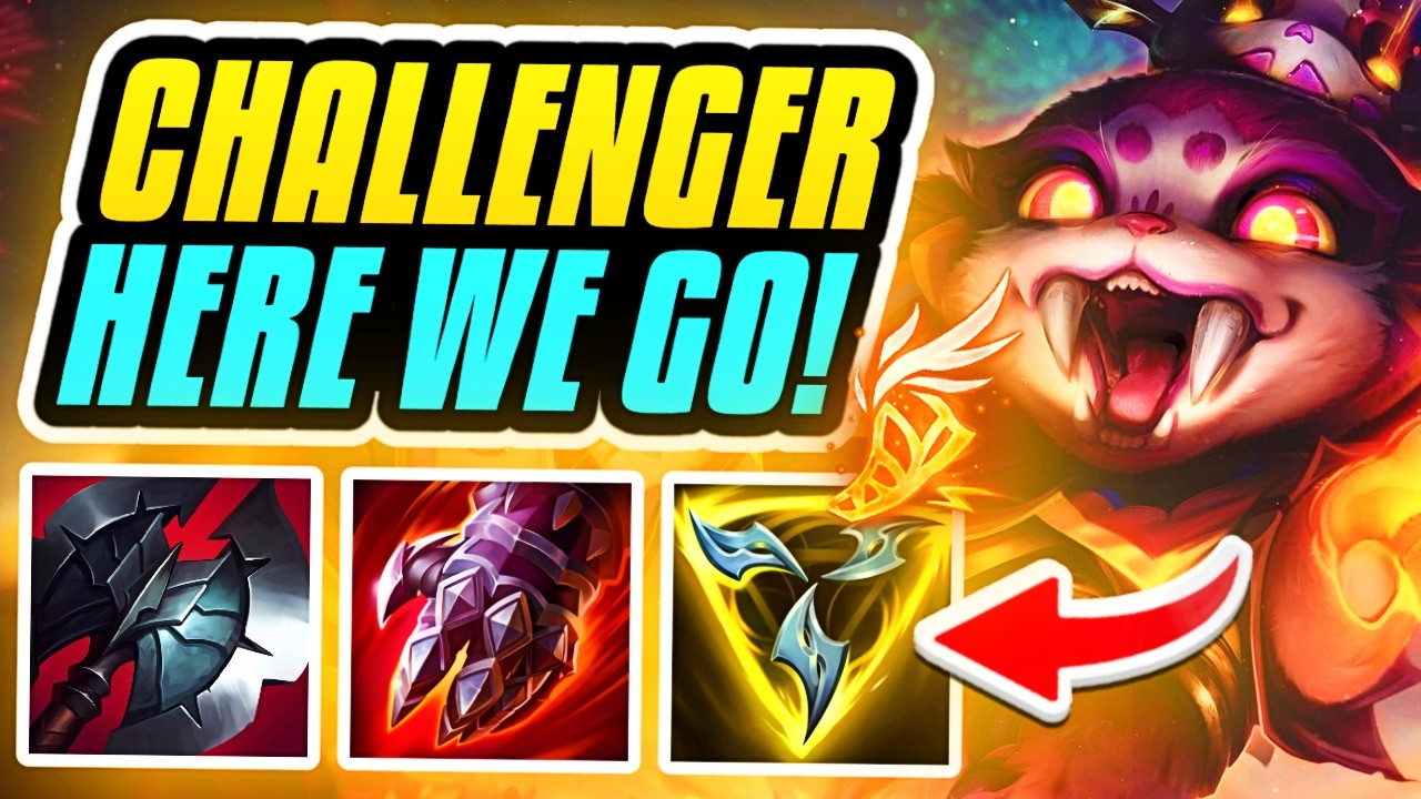 CHALLENGER HERE WE GO! NOT ENDING STREAM UNTIL CHALLENGER DAY 1! Season 16 Gnar Ranked Lol Gameplay