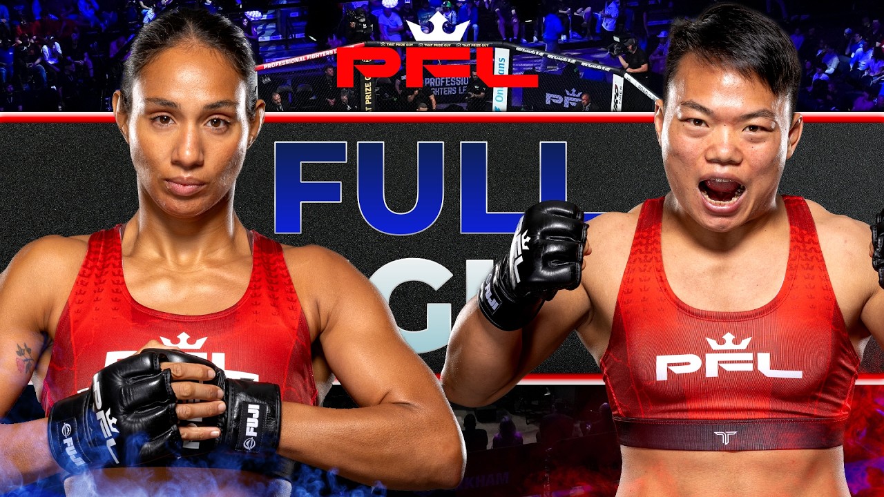 FIRST ROUND STOPPAGE! | Taila Santos v. Yan Qihui | Full Fight | PFL Sioux Falls background