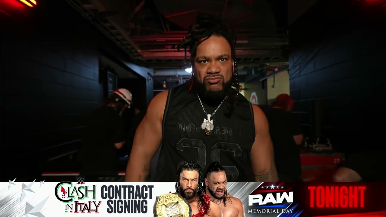 Roman Reigns Arrives in Fury as Jacob Fatu, Rey Mysterio and Judgment Day Enter | RAW May 25, 2026 background