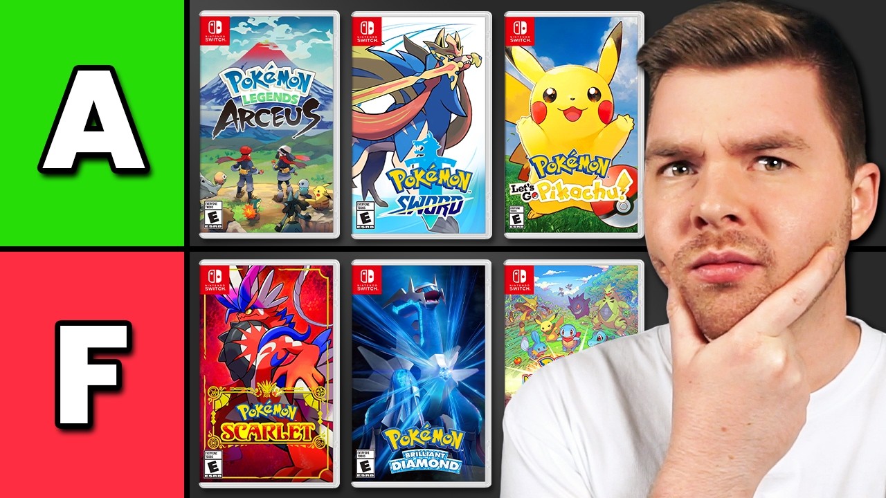 Ranking Every Switch Pokemon Game from WORST to BEST background