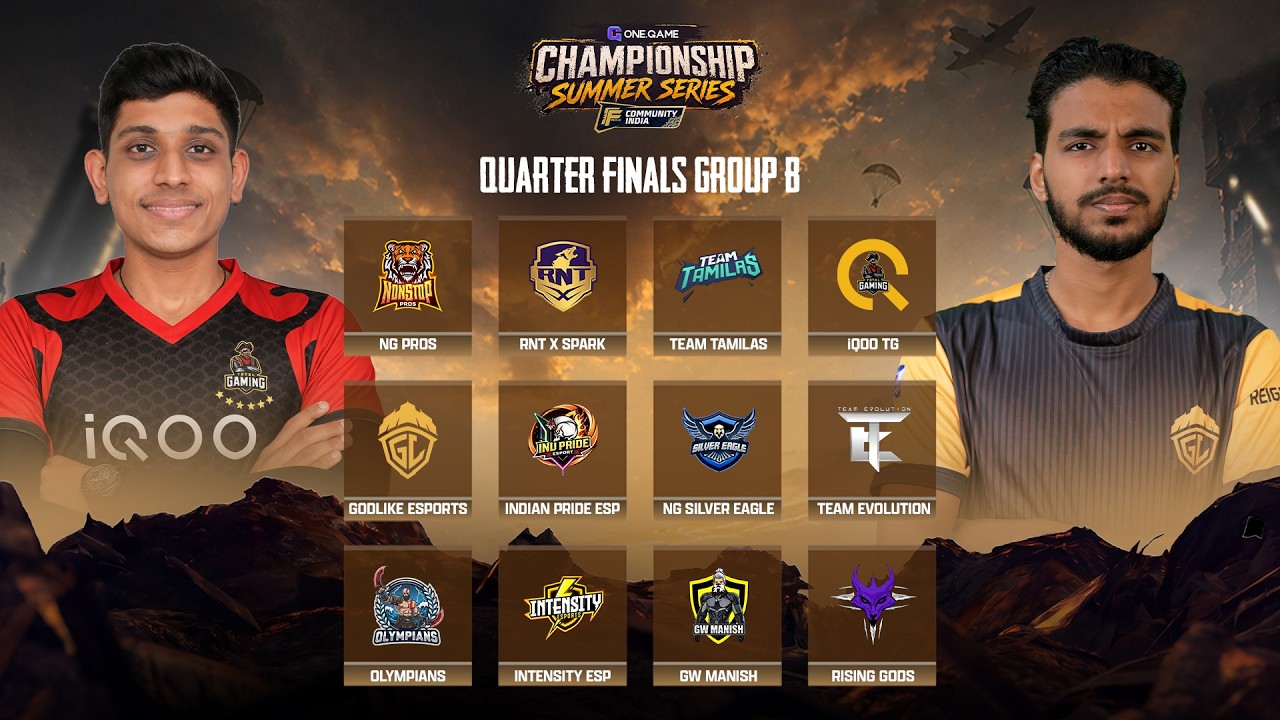 ONEGAME FFM - Summer Championship Series | Quater Finals | Grp B Day 6 |@FOZYAJAY@NonstopGaming_