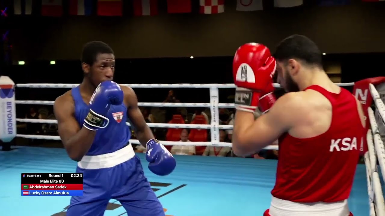 Lucky Aimufua (AUT) vs. Abdelrahman Sadek (KSA) Eindhoven Box Cup 2026 QF's (80kg) background