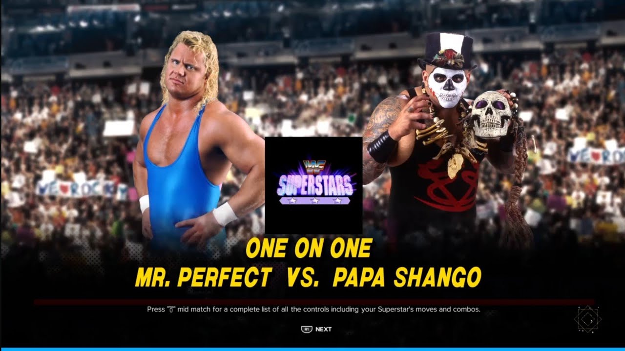 Mr Perfect vs Papa Shango. WWE 2K24