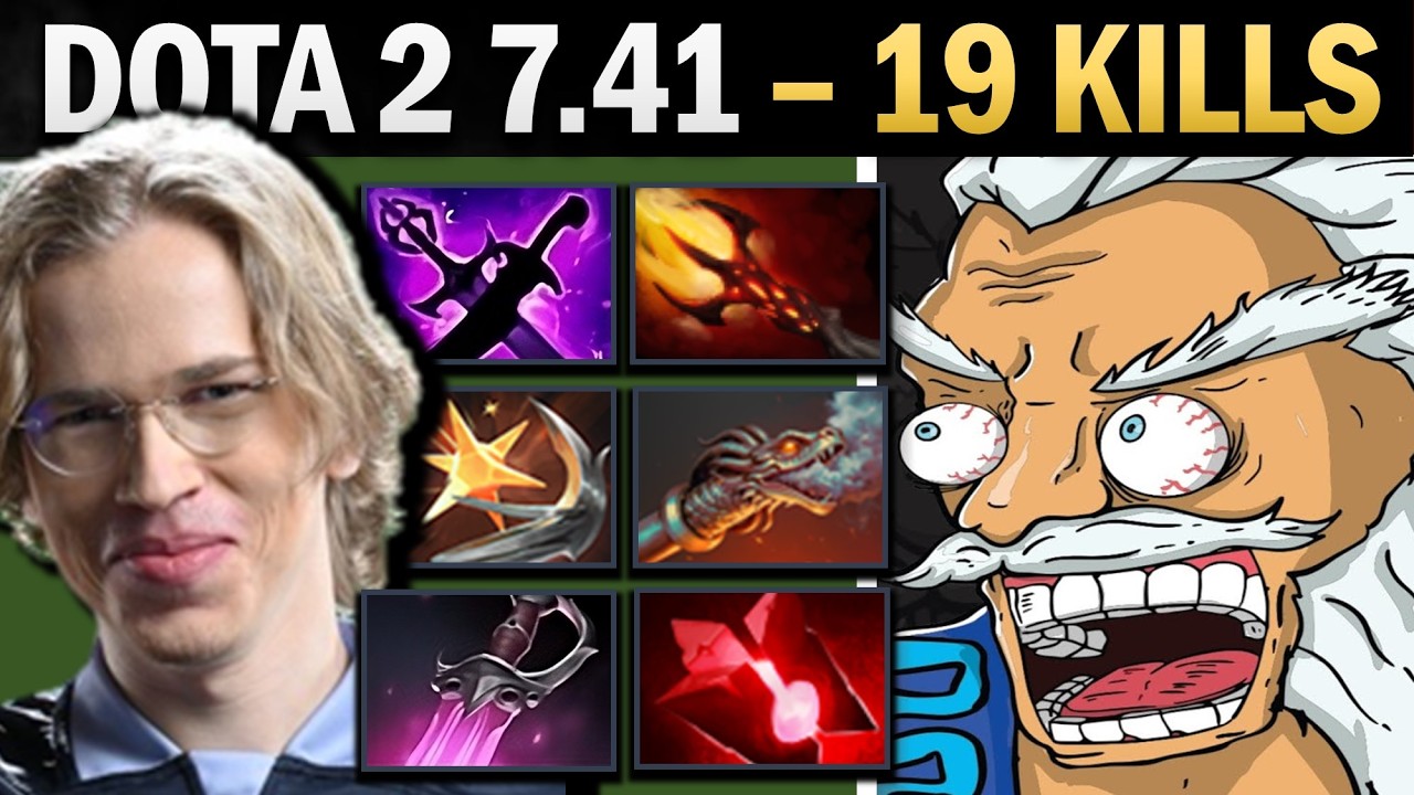 Zeus Dota 2 7.41 with 19 Kills and Dagon - Dota 2 Gameplay background