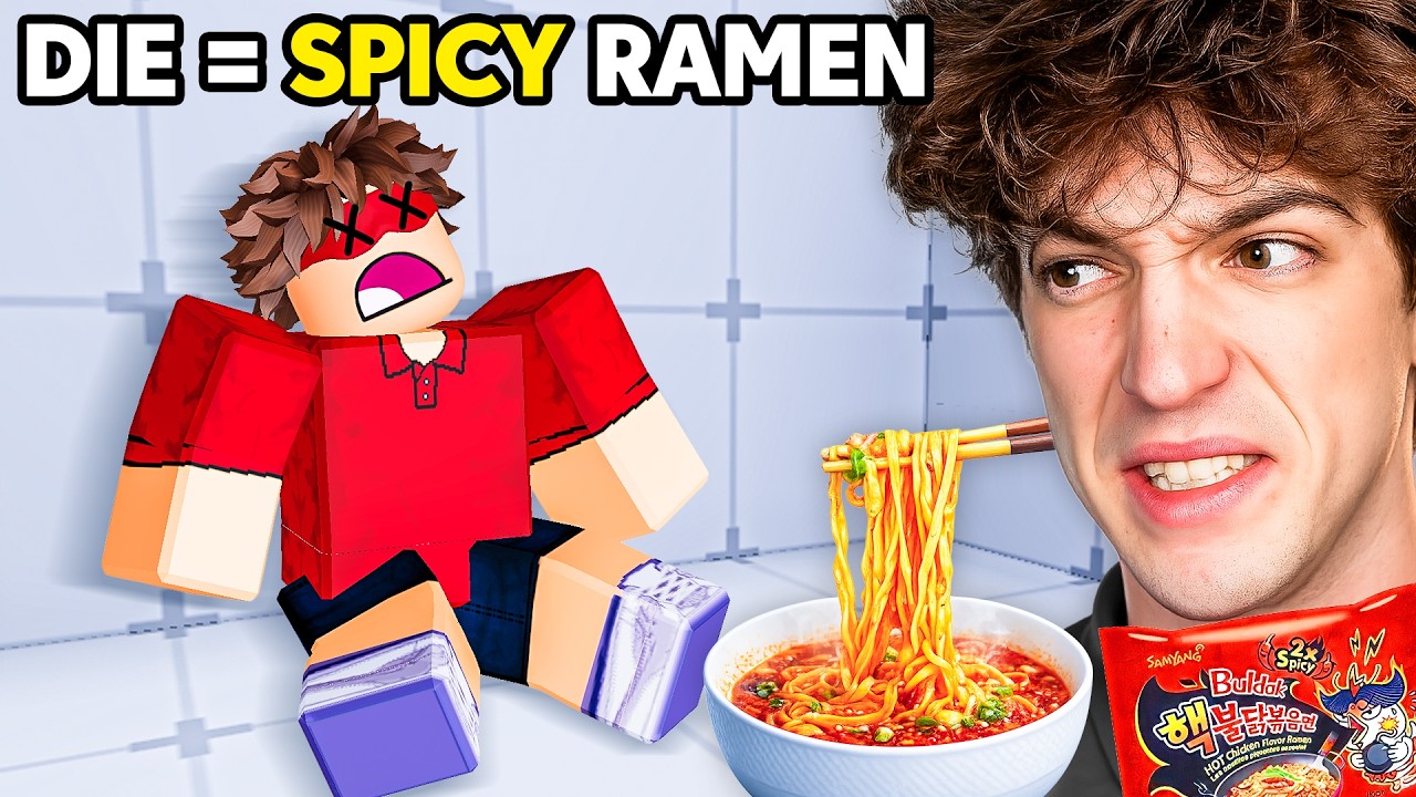 if i DIE i eat SPICY NOODLES in Roblox Rivals! background
