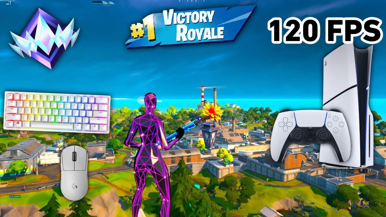 Fortnite Unreal Ranked Reload On PS5 Slim | Keyboard & Mouse Gameplay | 120 FPS | 4K background