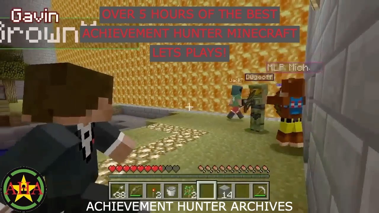 OVER 5 HOURS OF THE GREATEST ACHIEVEMENT HUNTER MINECRAFT LET'S PLAYS! background