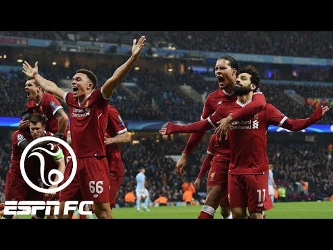 Liverpool shocks Manchester City with 2-1 away win, sending City out of Champions League | ESPN FC background