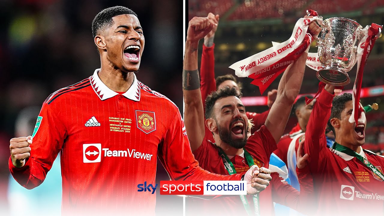 "I'm BUZZING!" 🔥 | Marcus Rashford reflects on Man Utd's first trophy under ten Hag background