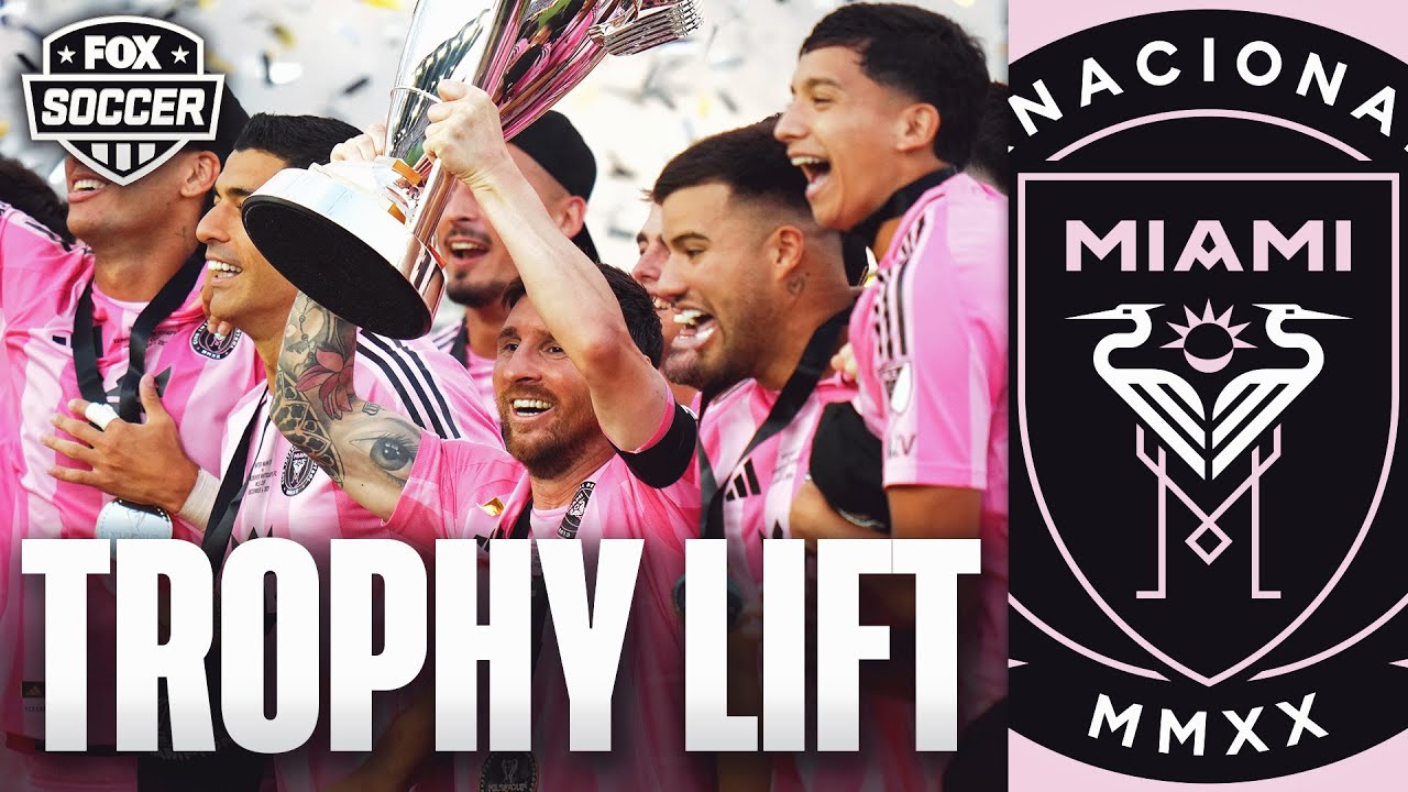 Inter Miami Full Trophy Ceremony After Winning FIRST MLS Cup Title đ FOX Soccer background