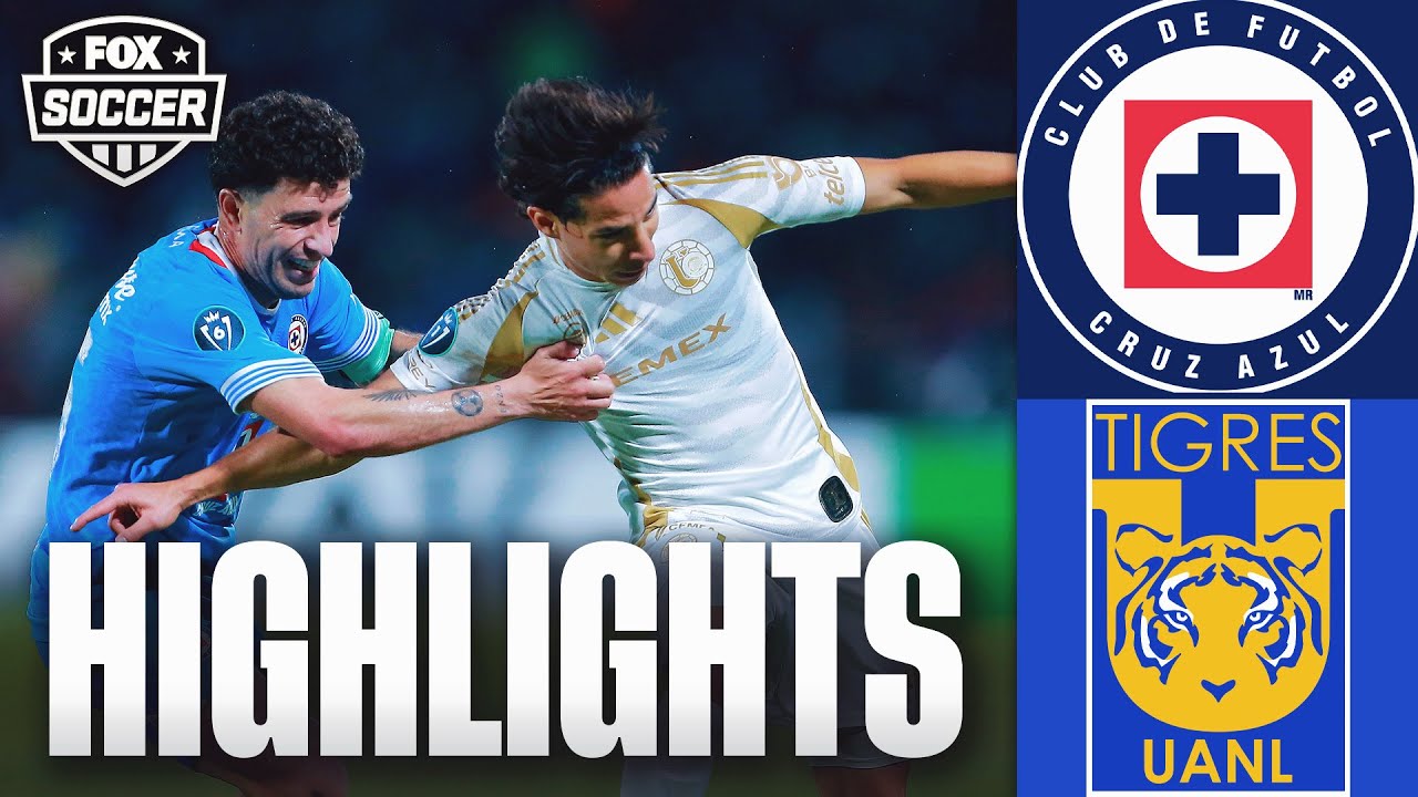 Cruz Azul vs. Tigres UANL Concacaf Champions Cup Highlights | FOX Soccer background