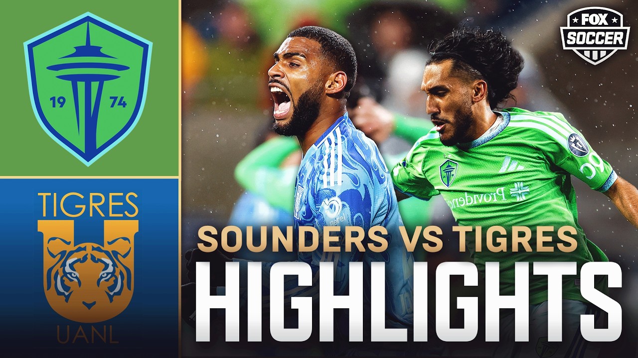 Tigres UANL vs. Seattle Sounders FC CONCACAF Champions Cup Highlights ⚽️ FOX Soccer background