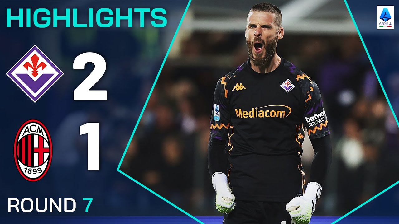 FIORENTINA-MILAN 2-1 | HIGHLIGHTS | De Gea saves TWO penalties in crazy Viola win | Serie A 2024/25 backdrop