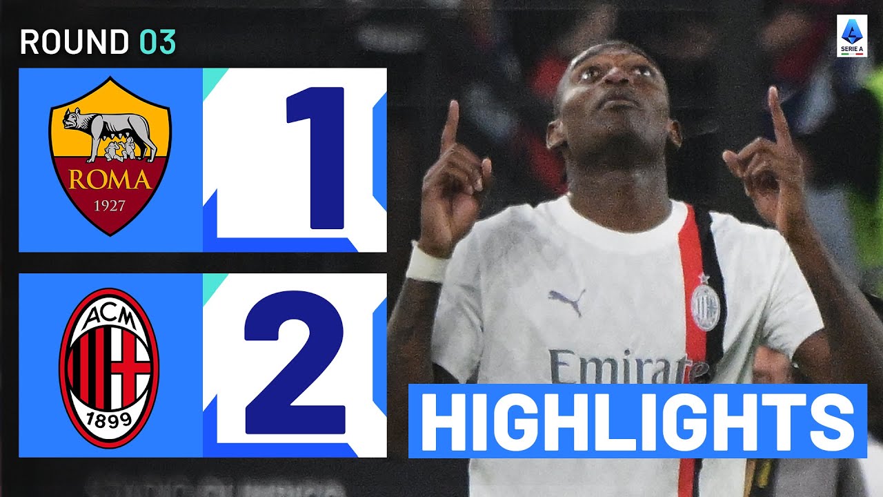 Roma-Milan 1-2 | Rossoneri claim three points at the Olimpico: Goals & Highlights | Serie A 2023/24 background