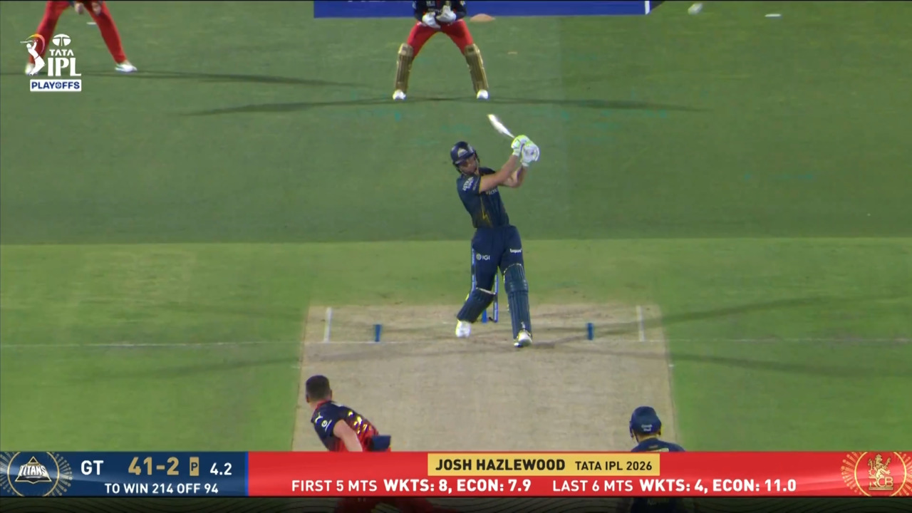 IPL 2026 Q1: RCB vs GT - Jos Buttler Six