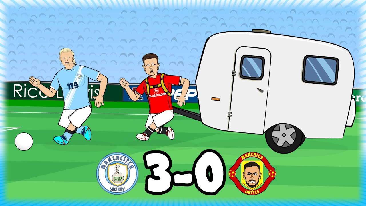 HAALAND SCORES 2💥💥 Man City 3-0 Man Utd Premier League Highlights backdrop