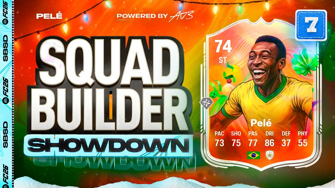 PELE SQUAD BUILDER SHOWDOWN!!! FC26 Advent Calendar Day 7 vs Kirbz background