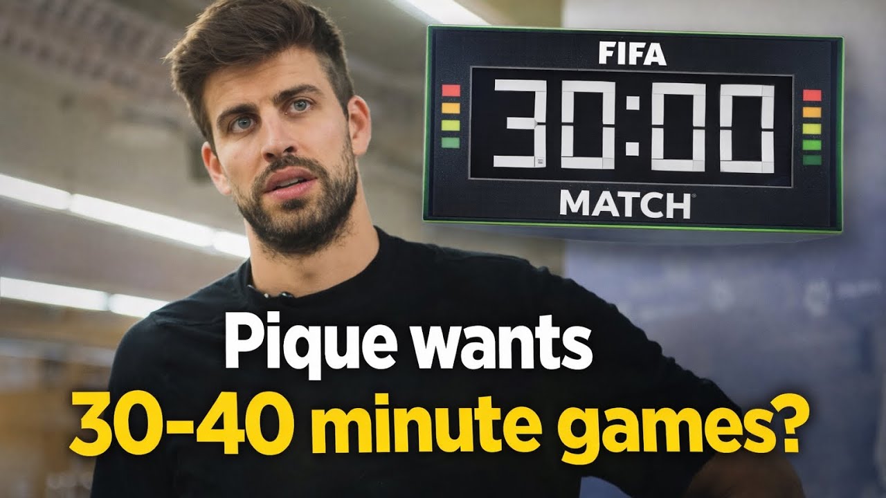 Pique wants to shorten games from 90 to 40 minutes! background