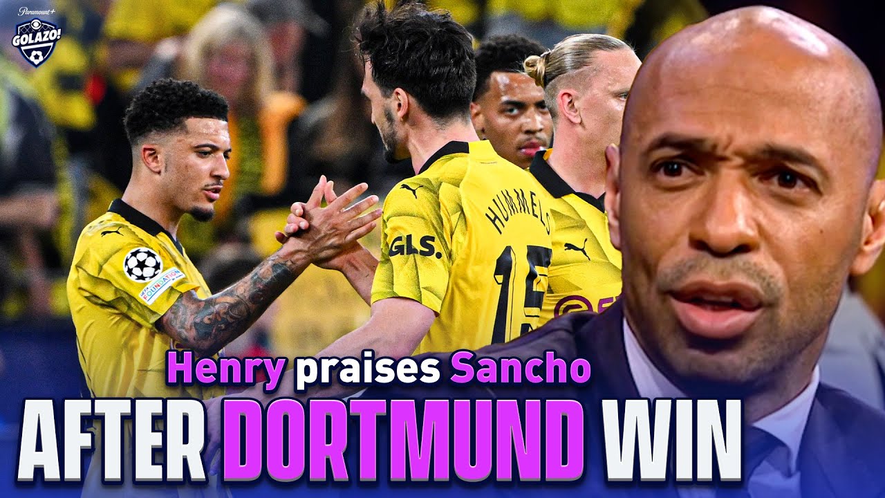 Thierry Henry hails Jadon Sancho's mental strength for Dortmund form! | UCL Today | CBS Sports background