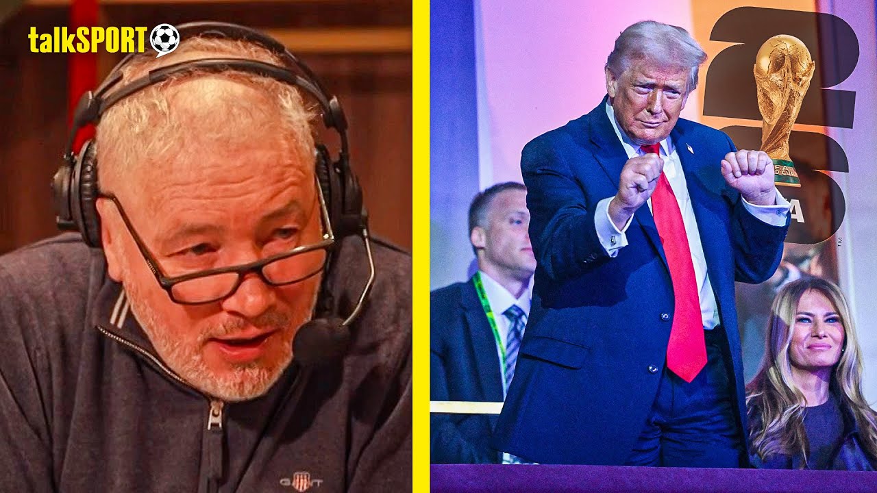 "WEIRDEST THING I'VE SEEN!" Ally McCoist BAFFLED by Donald Trump's World Cup DANCING to YMCA! background