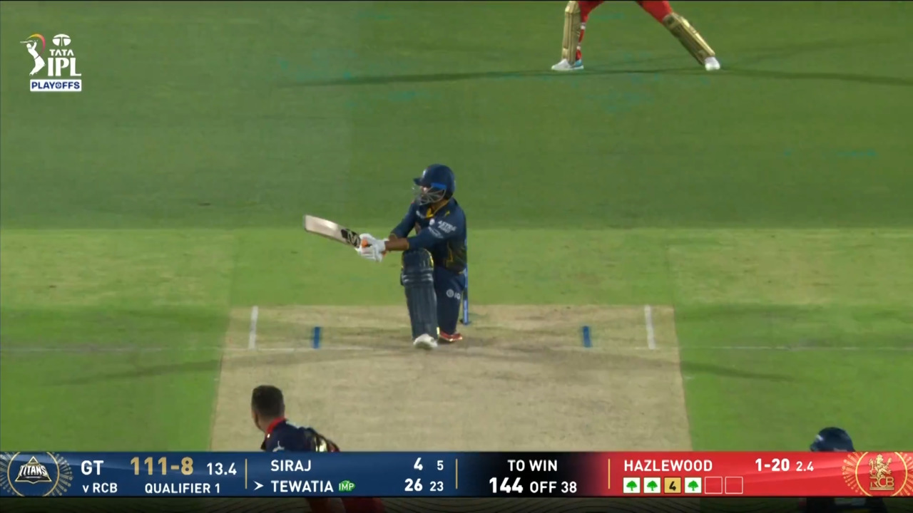 IPL 2026 Q1: RCB vs GT - Rahul Tewatia Six