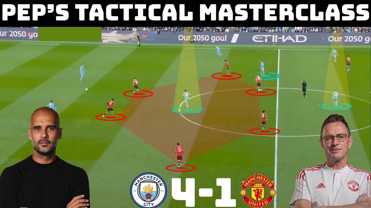 Tactical Analysis: Manchester City 4-1 Manchester United | How Pep Dominated The Derby | background