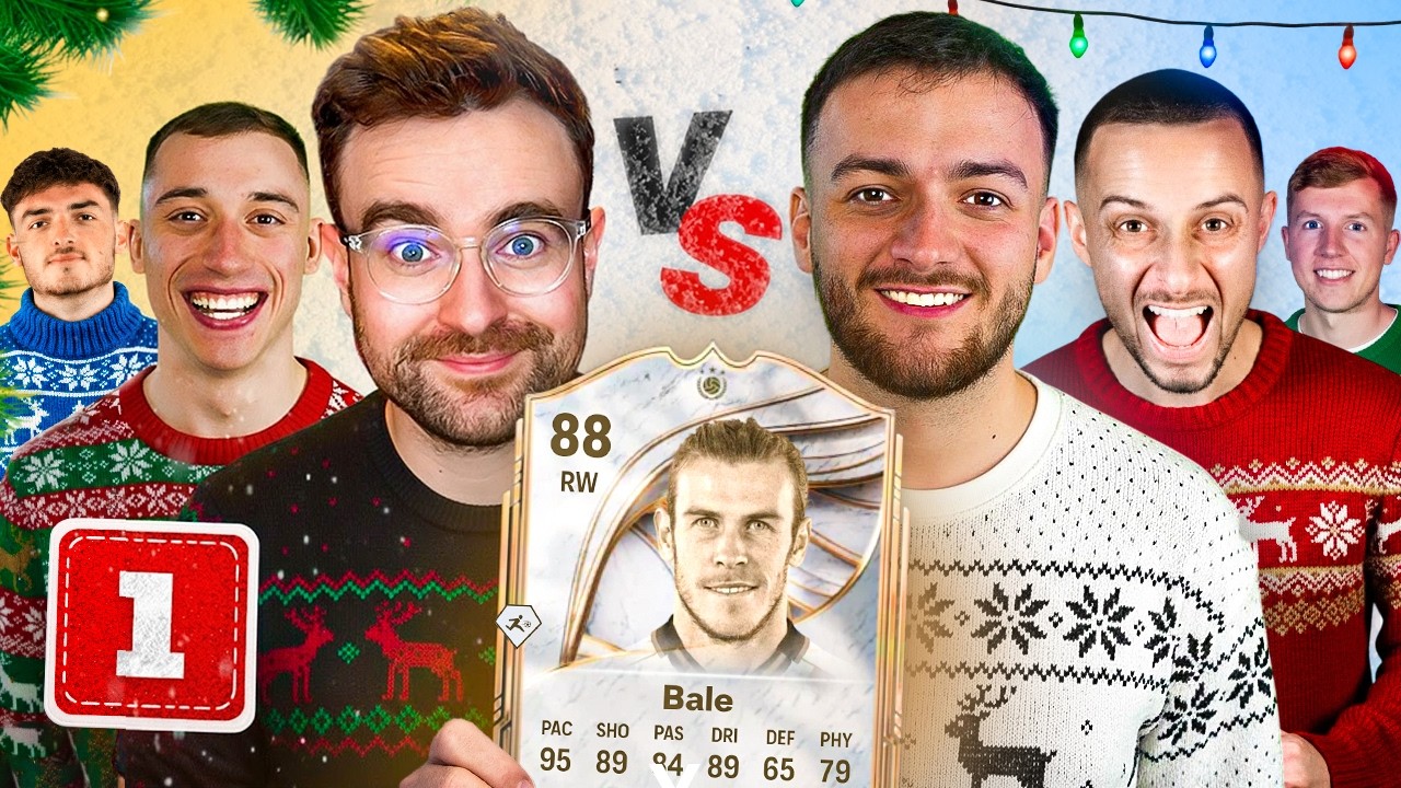 3 VS 3 SQUAD BUILDER SHOWDOWN!!! FC26 Advent Calendar Day 1 vs Hashtag House background