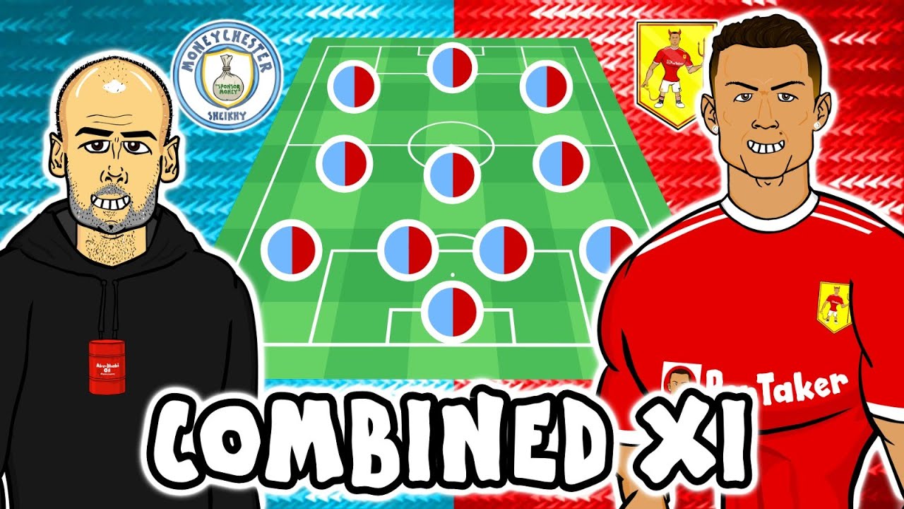 Pep and CR7 pick City vs United COMBINED XI ► 442oons background