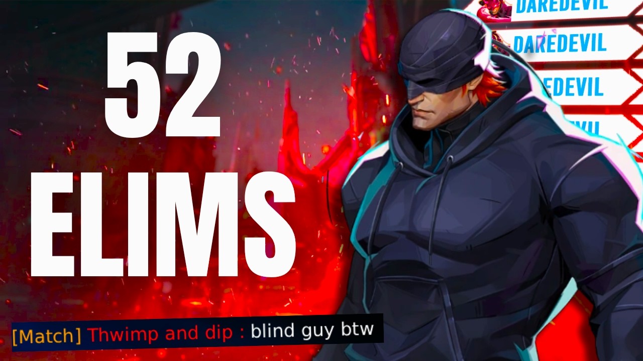 When a TOP 500 DAREDEVIL Uses NEW SHADOWED START Skin | Marvel Rivals