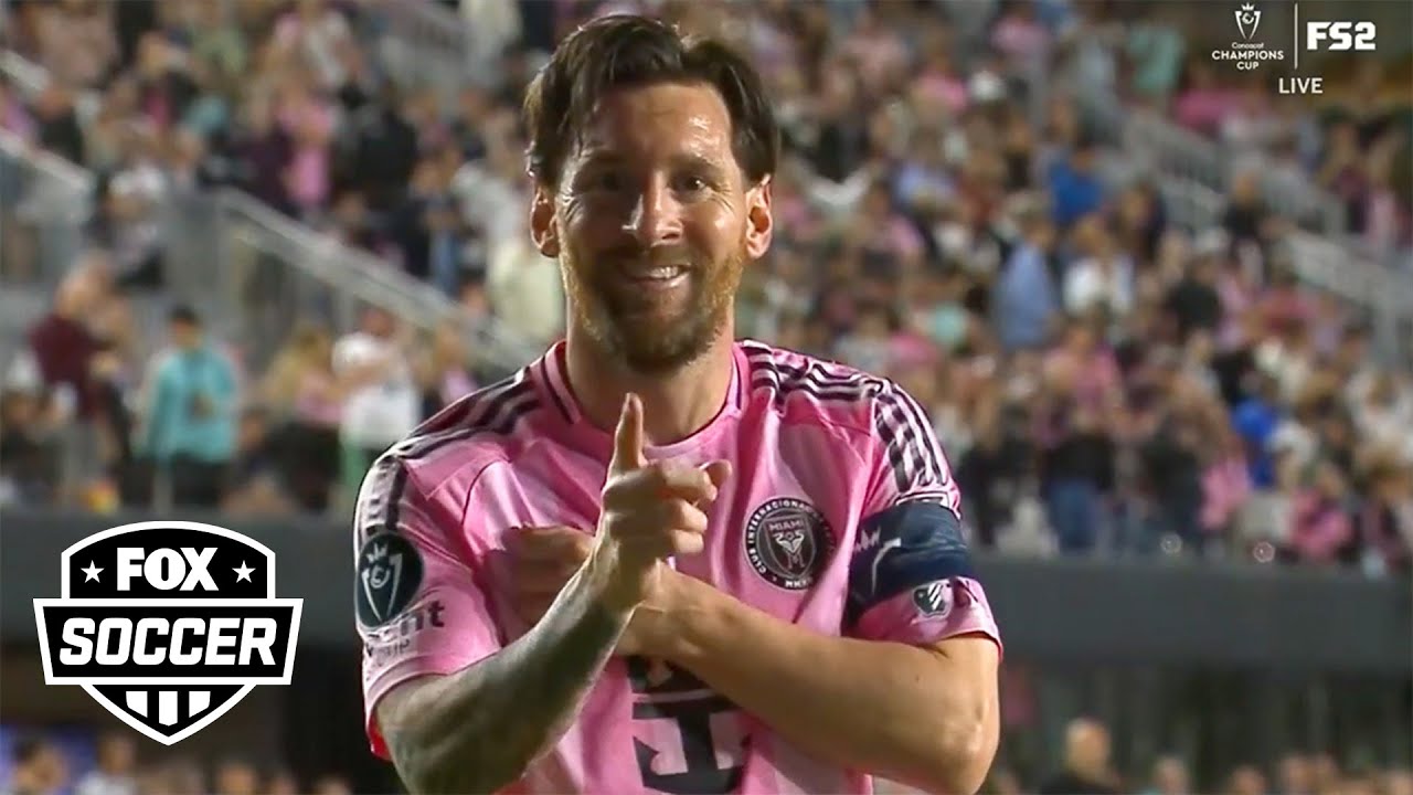 Lionel Messi strikes first for Inter Miami with picture-perfect shot vs. Sporting KC background