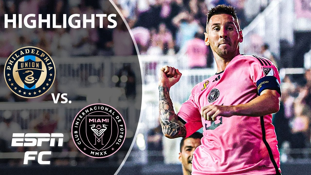 MESSI BRACE IN HIS RETURN 😱 Philadelphia Union vs. Inter Miami | MLS Highlights | ESPN FC background