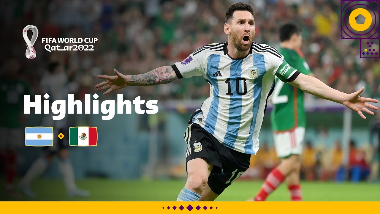 Messi magic sets up win | Argentina v Mexico | FIFA World Cup Qatar 2022 background