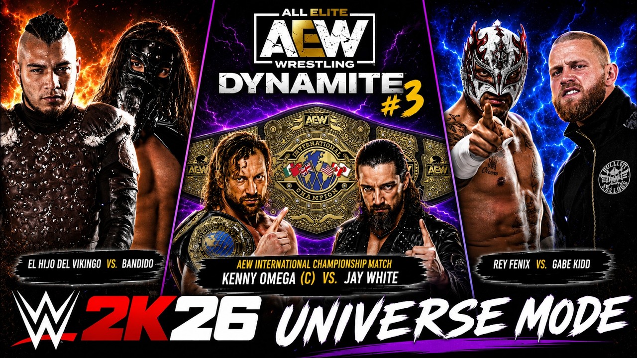 Kenny Omega verteidigt den International Title?! | WWE 2K26 AEW vs. NJPW Universe Mode #006 background