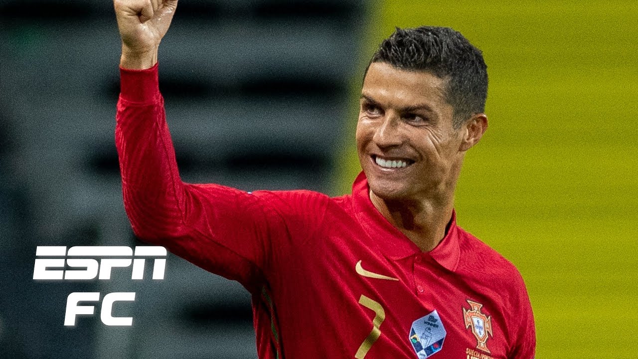 It was 'CRISTIANO RONALDO TIME' for Portugal in 100-goal milestone day vs. Sweden | ESPN FC background