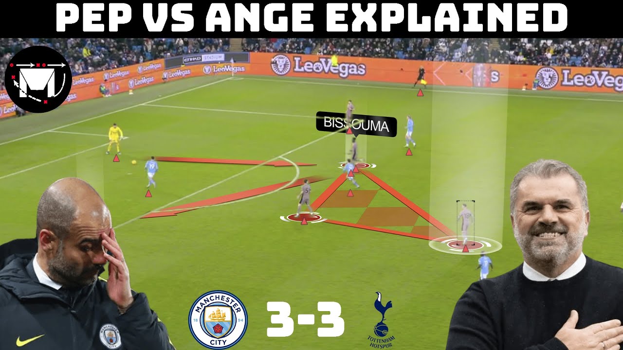 Pep And Ange's Epic Battle : Tactical Analysis : Man City 3-3 Tottenham background
