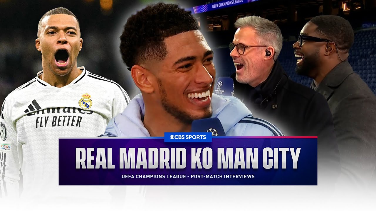 "The best team WONâ Guardiola and Ancelotti react đ | Jude Bellingham jokes with Jamie and Micah đ background