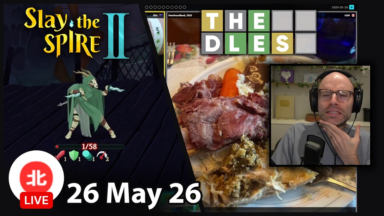 Slay the Spire 2 / THE DLES - 26 May 2026 - Unofficial Northernlion VOD without Chat background