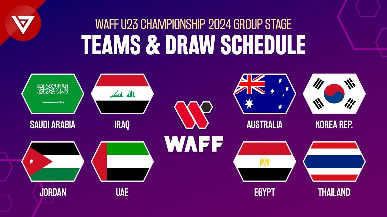 🟢 WAFF U23 Championship 2024: Draw Schedule & Participating Teams