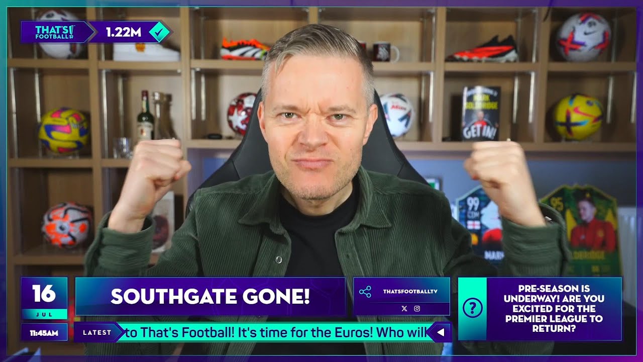 SOUTHGATE QUITS ENGLAND JOB! background