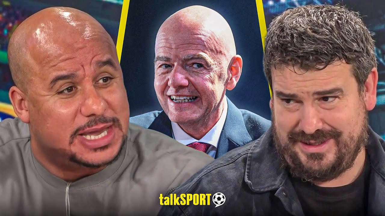 "POINT SCORING!" talkSPORT QUESTION Gianni Infantino's 'JOKE' towards British Fans! background
