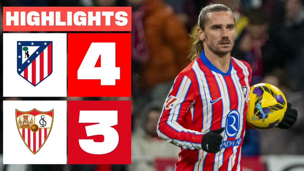 ATLÉTICO DE MADRID 4 - 3 SEVILLA FC I RESUMEN LALIGA EA SPORTS background