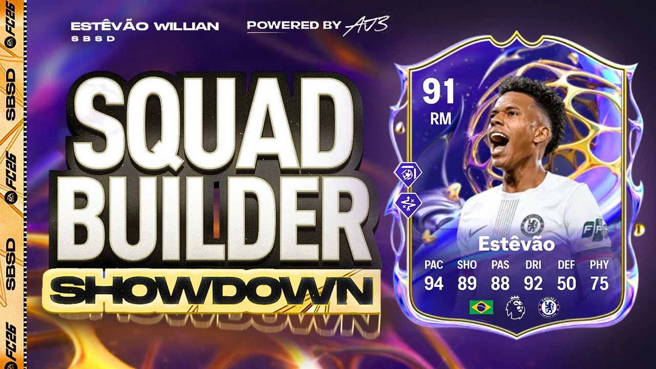 FC26 Squad Builder Showdown! FUTURE STARS ESTEVAO!!! background