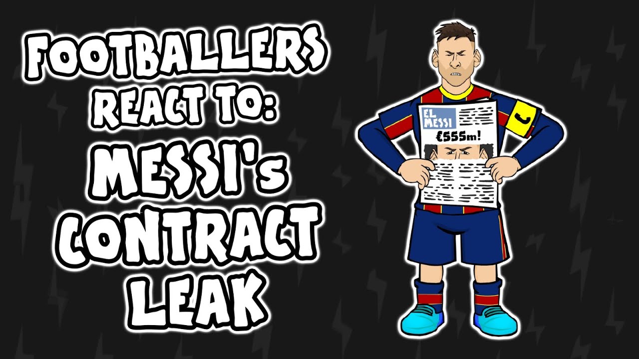 Footballers REACT to Messi's LEAKED contract! backdrop