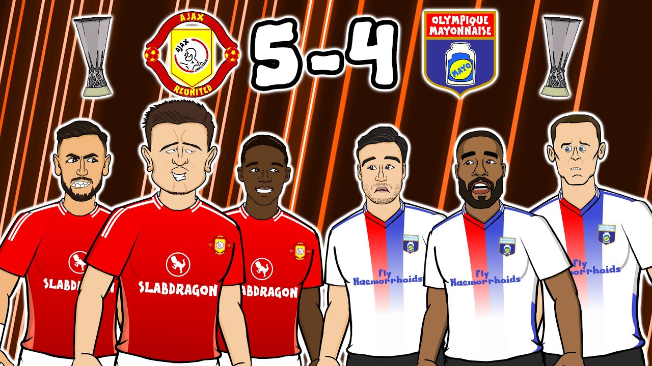 Man United 5-4 Lyon😲 Maguire CRAZY comeback! Europa League Highlights background