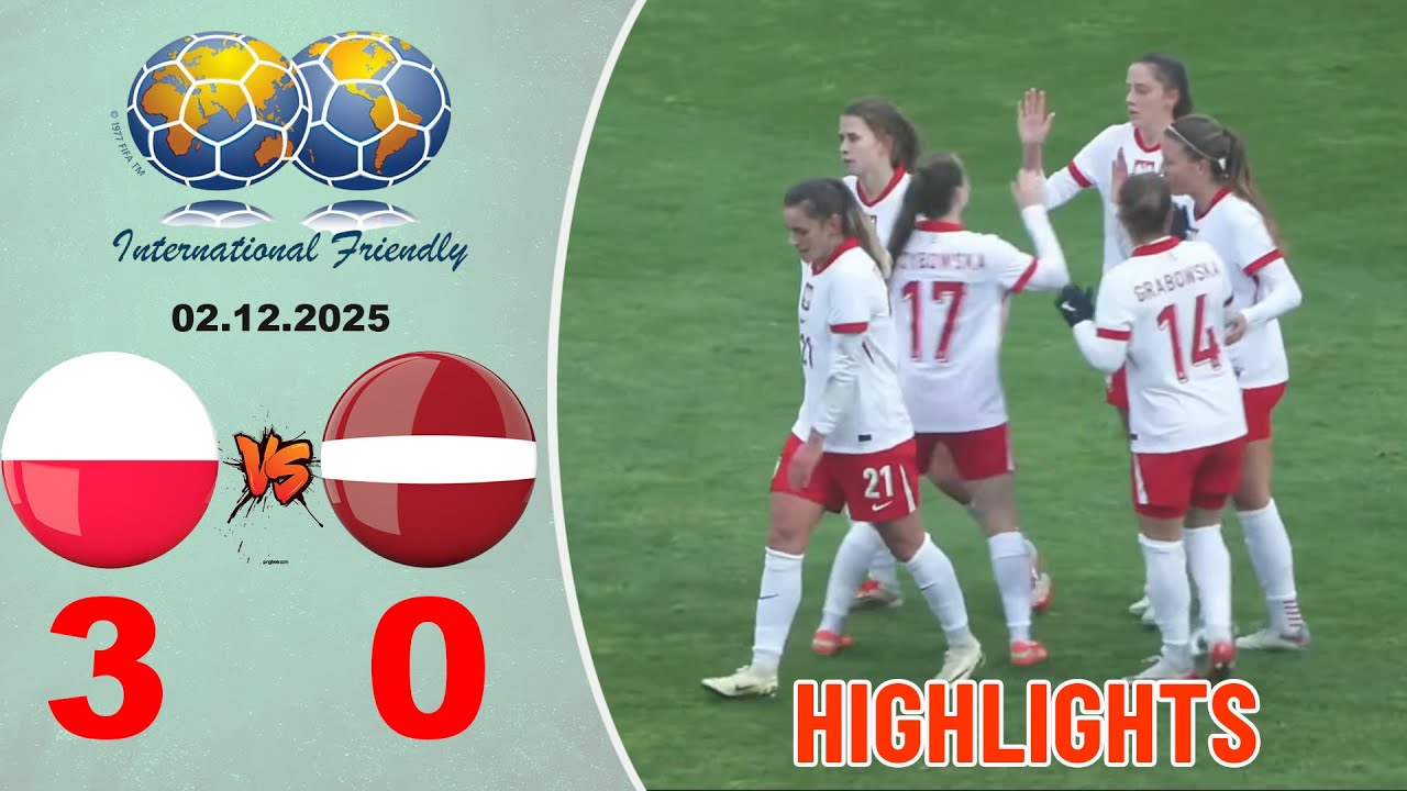 Poland vs Latvia Highlights | Women's Football Friendly International | 02.12.2025 background